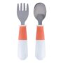 Stainless Steel Fork and Spoon Set - Coral