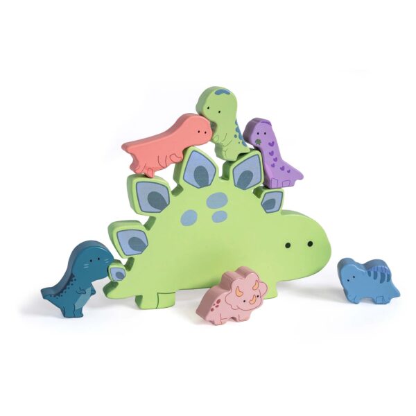 Wooden Toy - Dinosaur Blocks - 9" - Image 3
