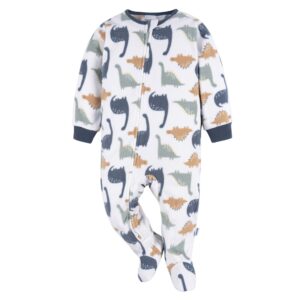 Alternative view of Footed Fleece Blanket Sleepers - 2pk
